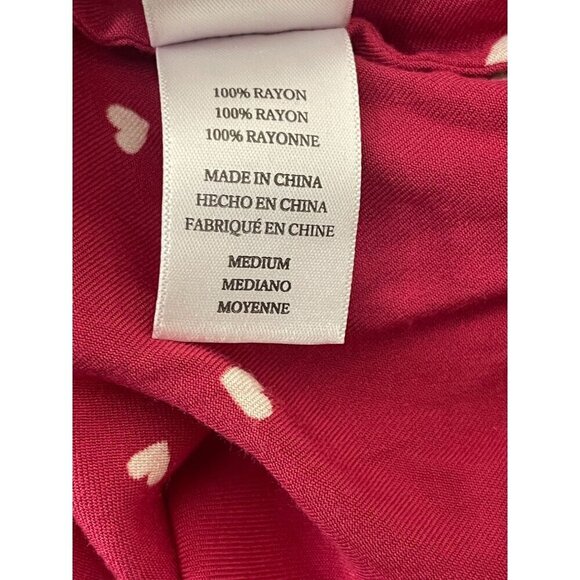 Rails Sloane Scarlet Amour Women's Medium Heart Print Button-Up Tie-Front Top - Picture 8 of 10